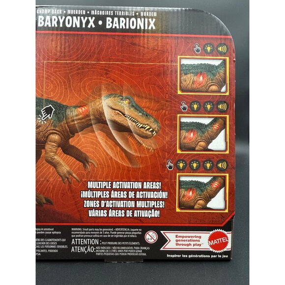 Jurassic World Epic Attack Baryonyx Action Figure Chomp Back Mattel HTP68 New - Picture 7 of 11